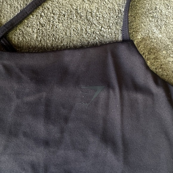 Black Gymshark Strappy Crop Cami Tank Size S - Picture 7 of 7